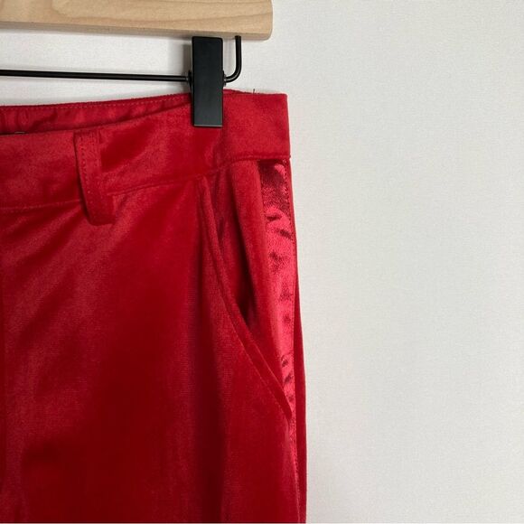 NWT 7 For All Mankind Velour Velvet Bootcut Pants Size 8 High Rise Tuxedo - Picture 2 of 8